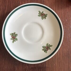 Vintage Johnson Brothers Victorian Christmas China, 5 5/8 In Saucer Replacement
